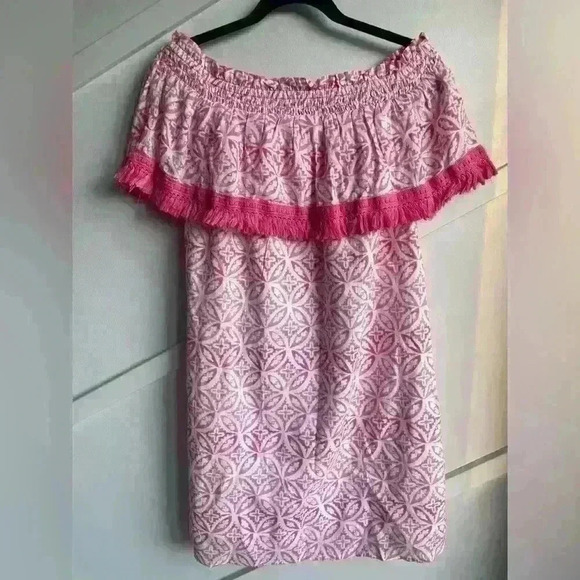 Hatley Women's  Olivia Dress Etched Mandala in Pink and White Boho Short Size XL - Picture 7 of 12